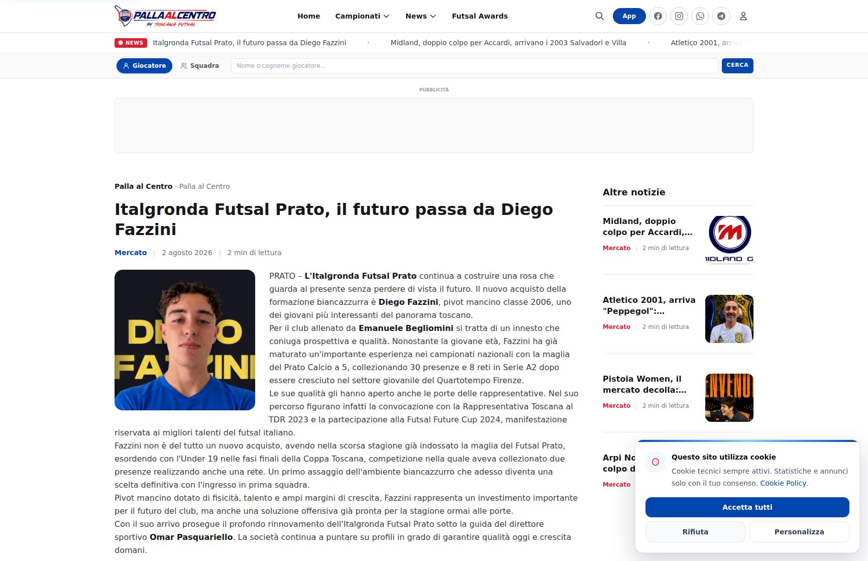Palla al Centro — dettaglio progetto