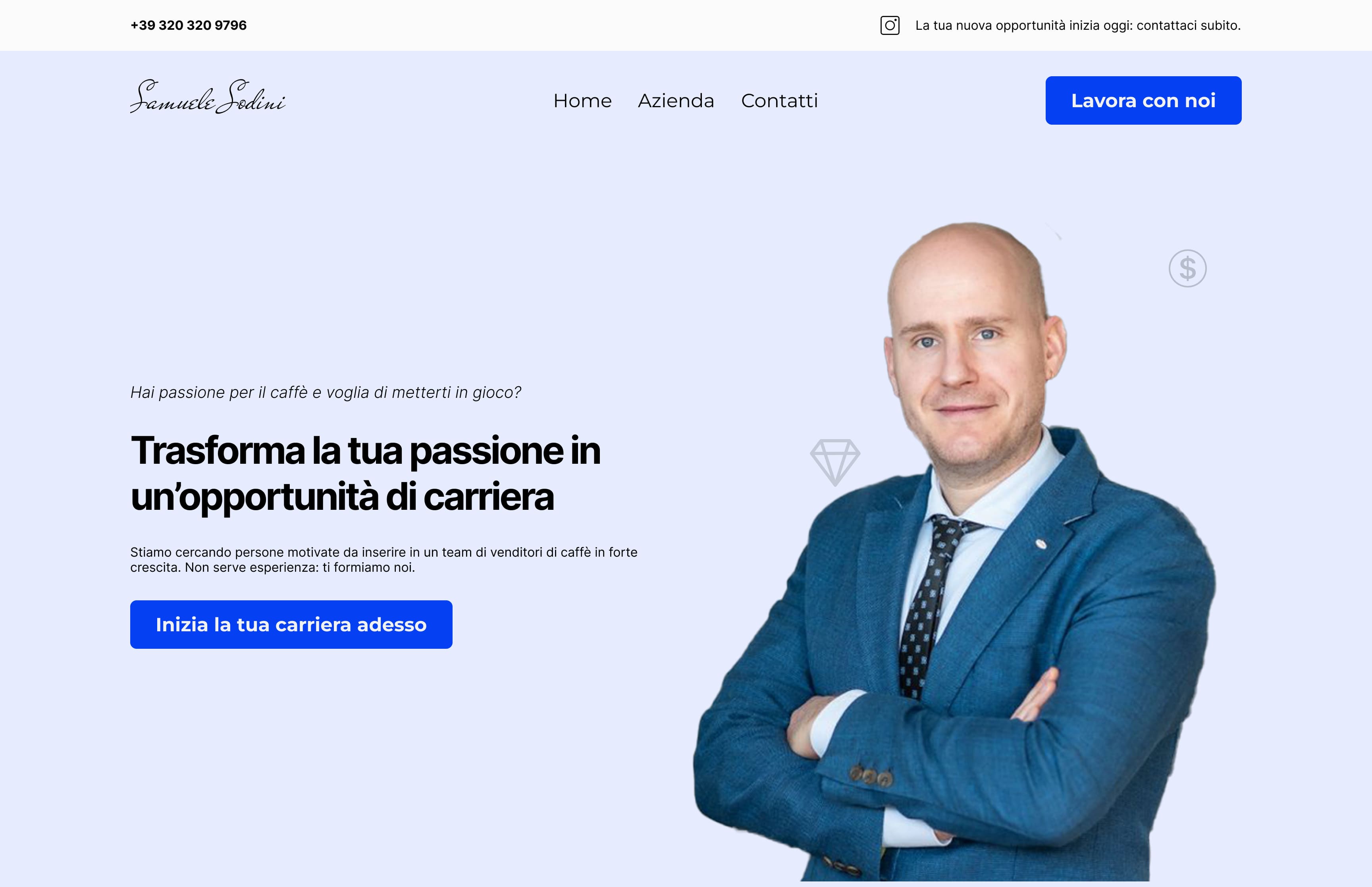 Landing Page - Samuele Sodini Caffe