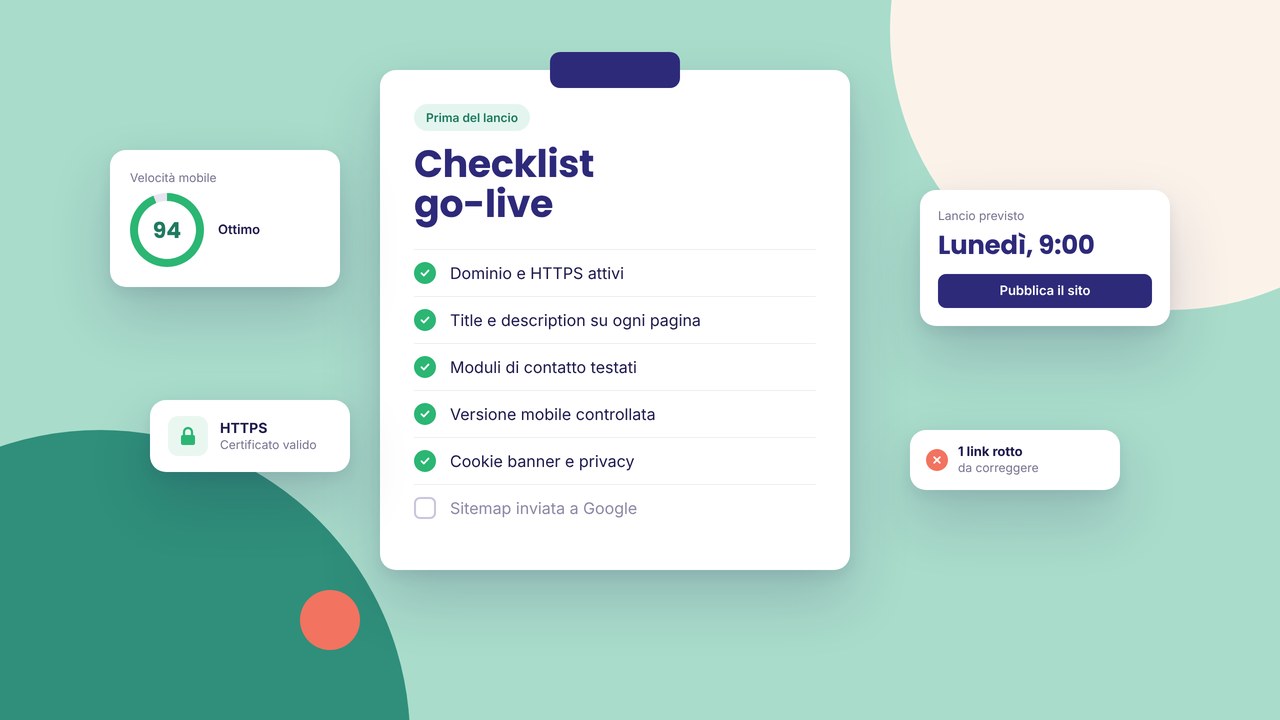 Checklist prima del go-live del sito