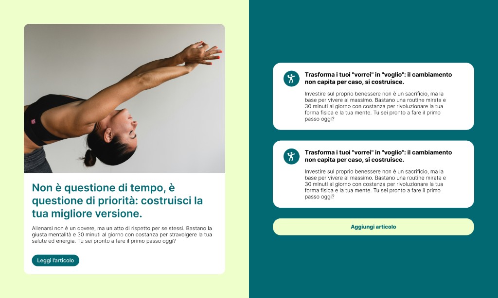 Esempio layout blog con articolo in evidenza e lista post