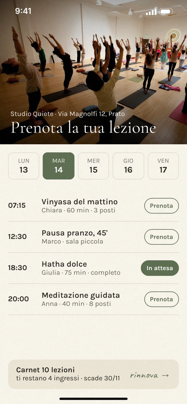 Anteprima Quiete Meditation App