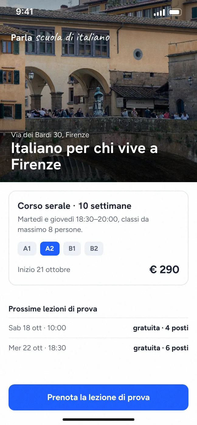 Anteprima Parla Language App