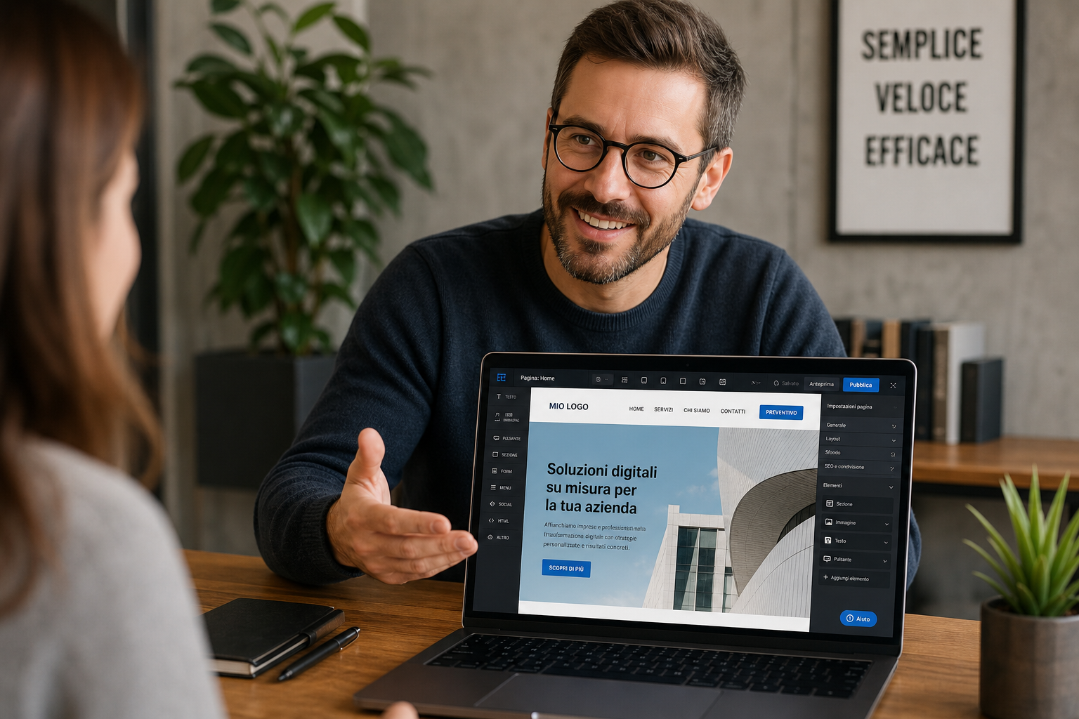 Consulenza e supporto dedicato sul builder