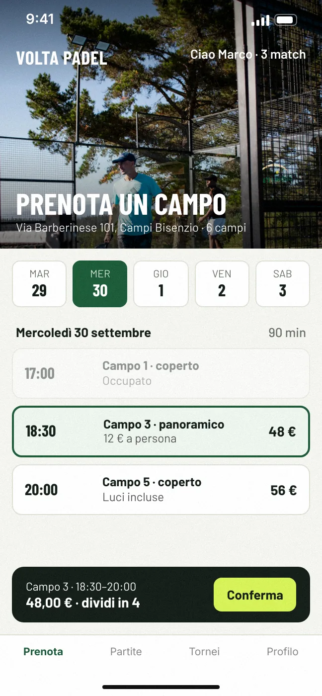 Anteprima Volta Sport App