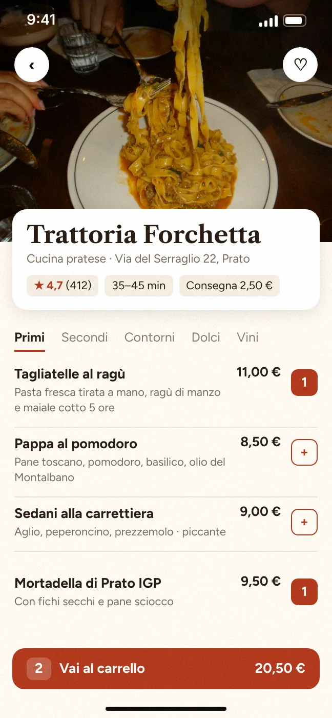 Anteprima Forchetta Food App