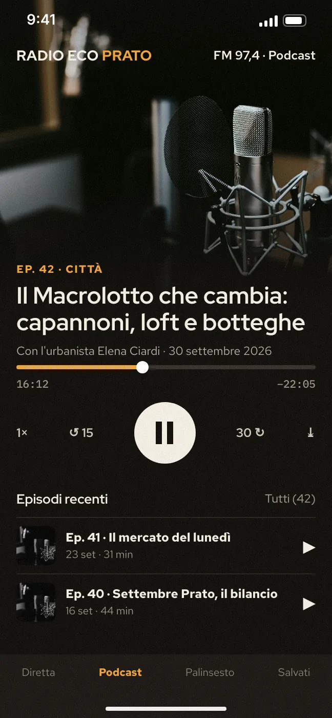 Anteprima Eco Podcast App