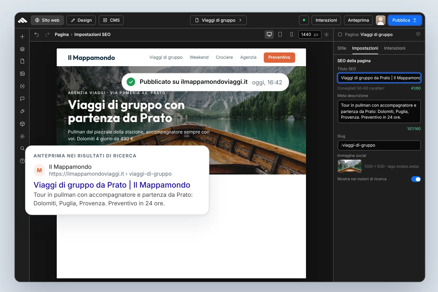 SEO e pubblicazione