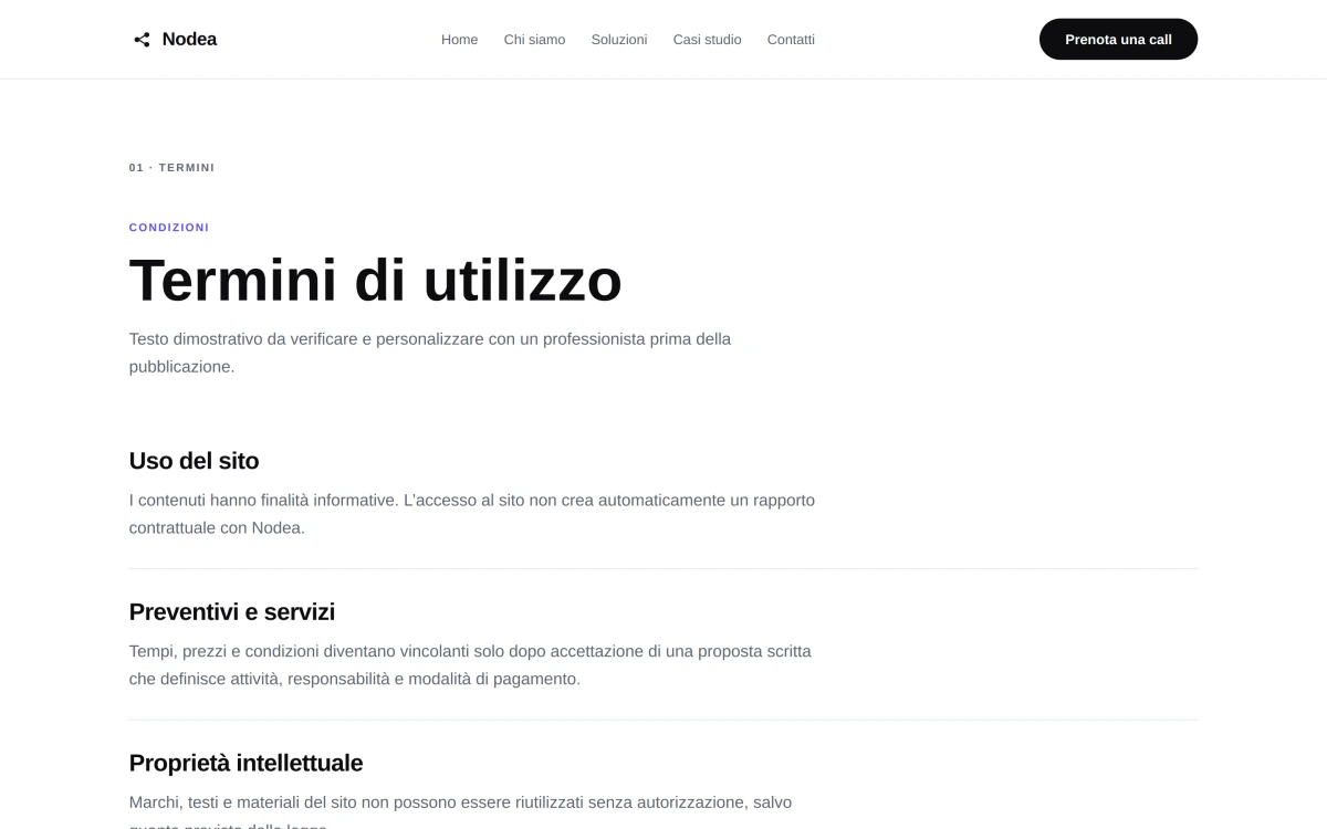Anteprima Termini — Software House