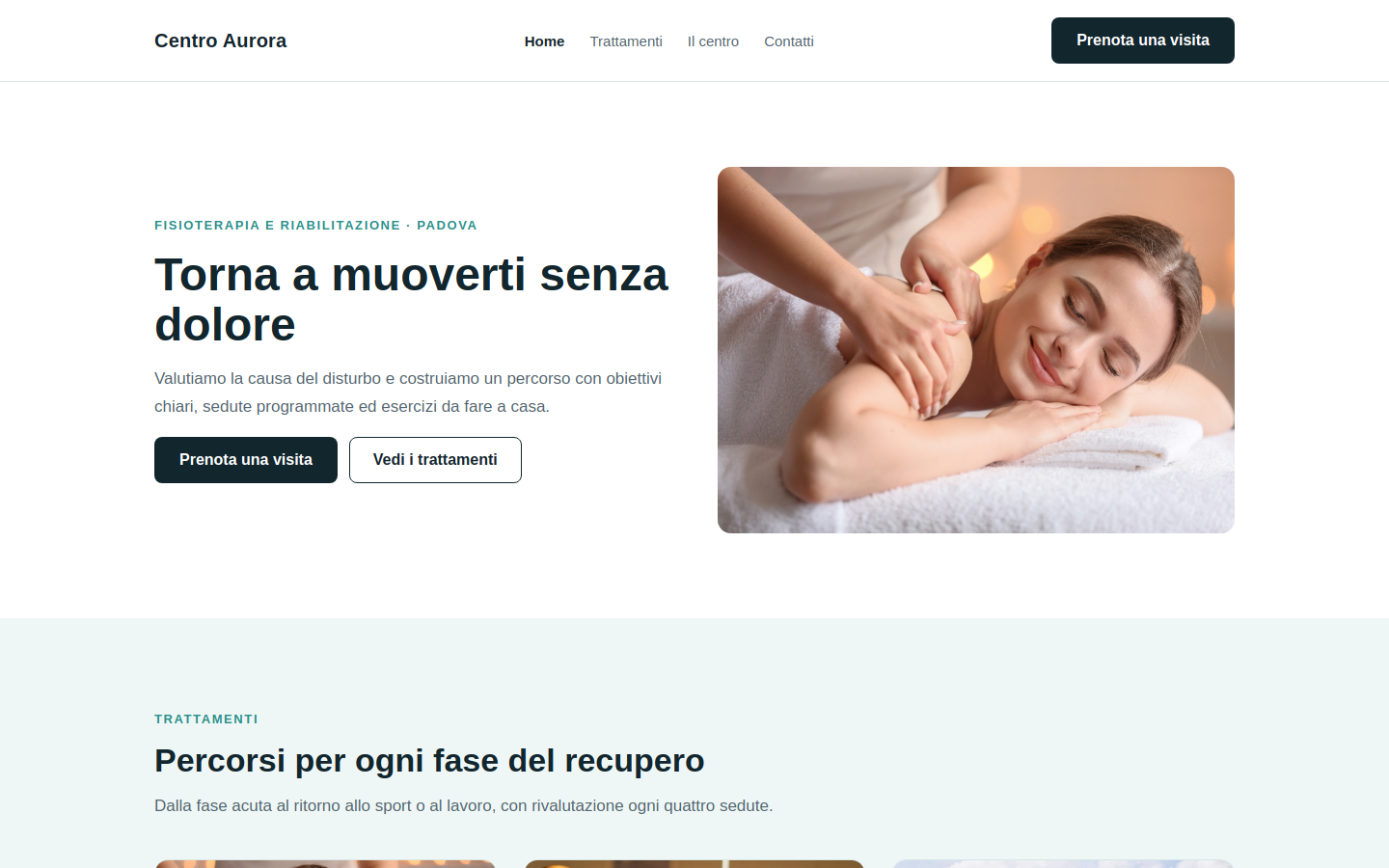 Anteprima del template Centro Benessere