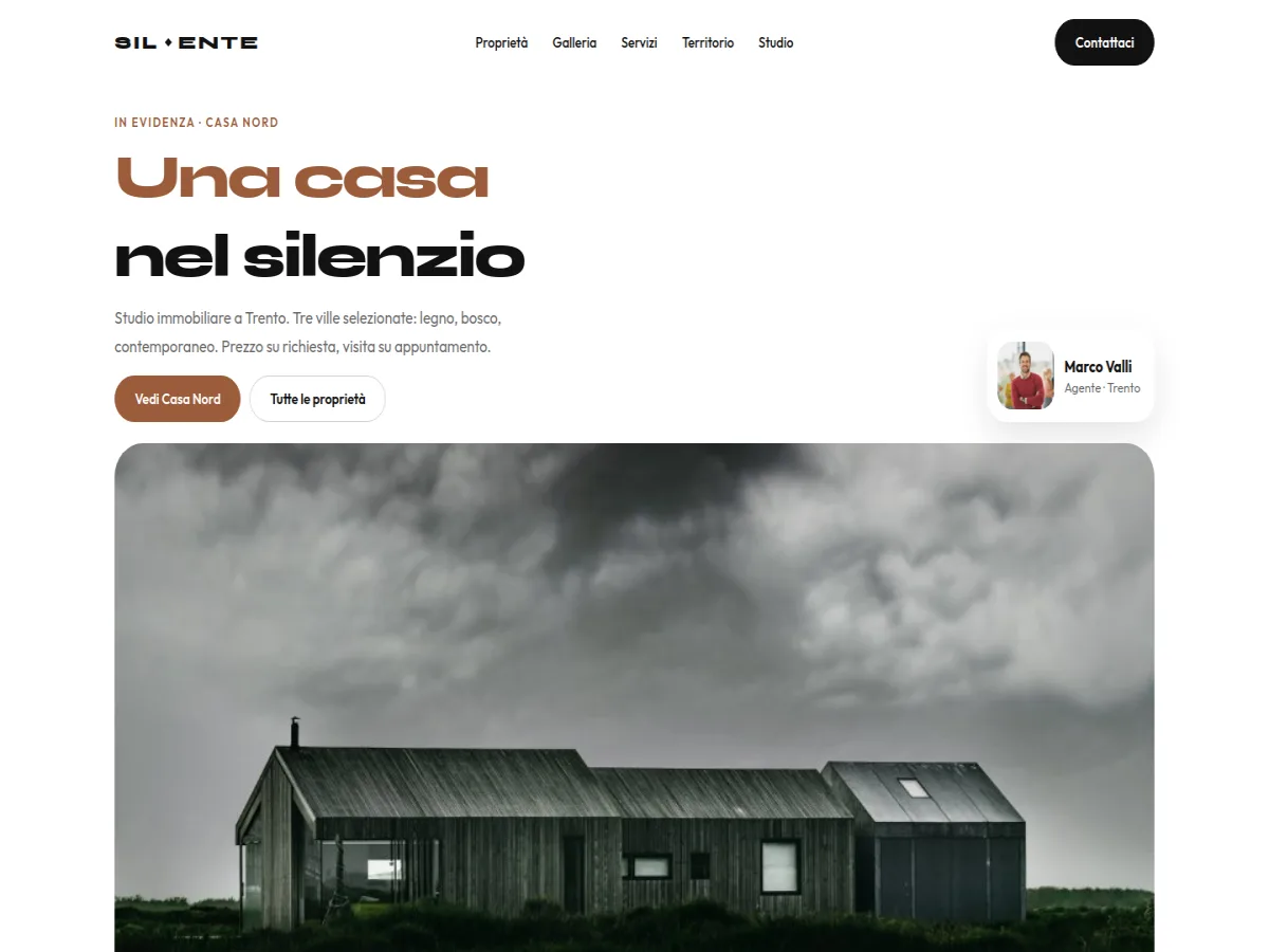 Anteprima template Immobiliare Silente