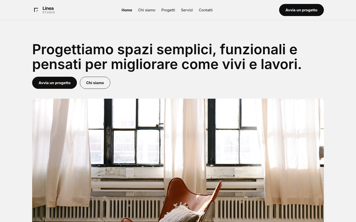 Anteprima template Linea Studio
