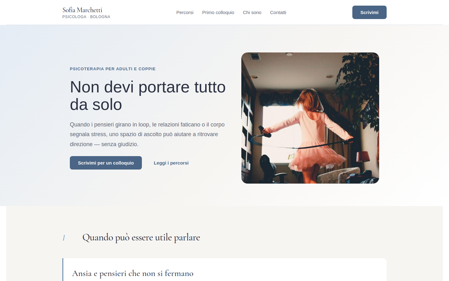 Dott.ssa Sofia Marchetti — Psicologa