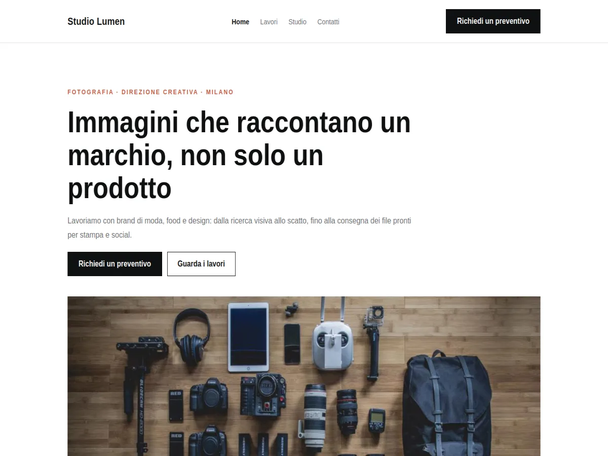 Anteprima template Studio Creativo