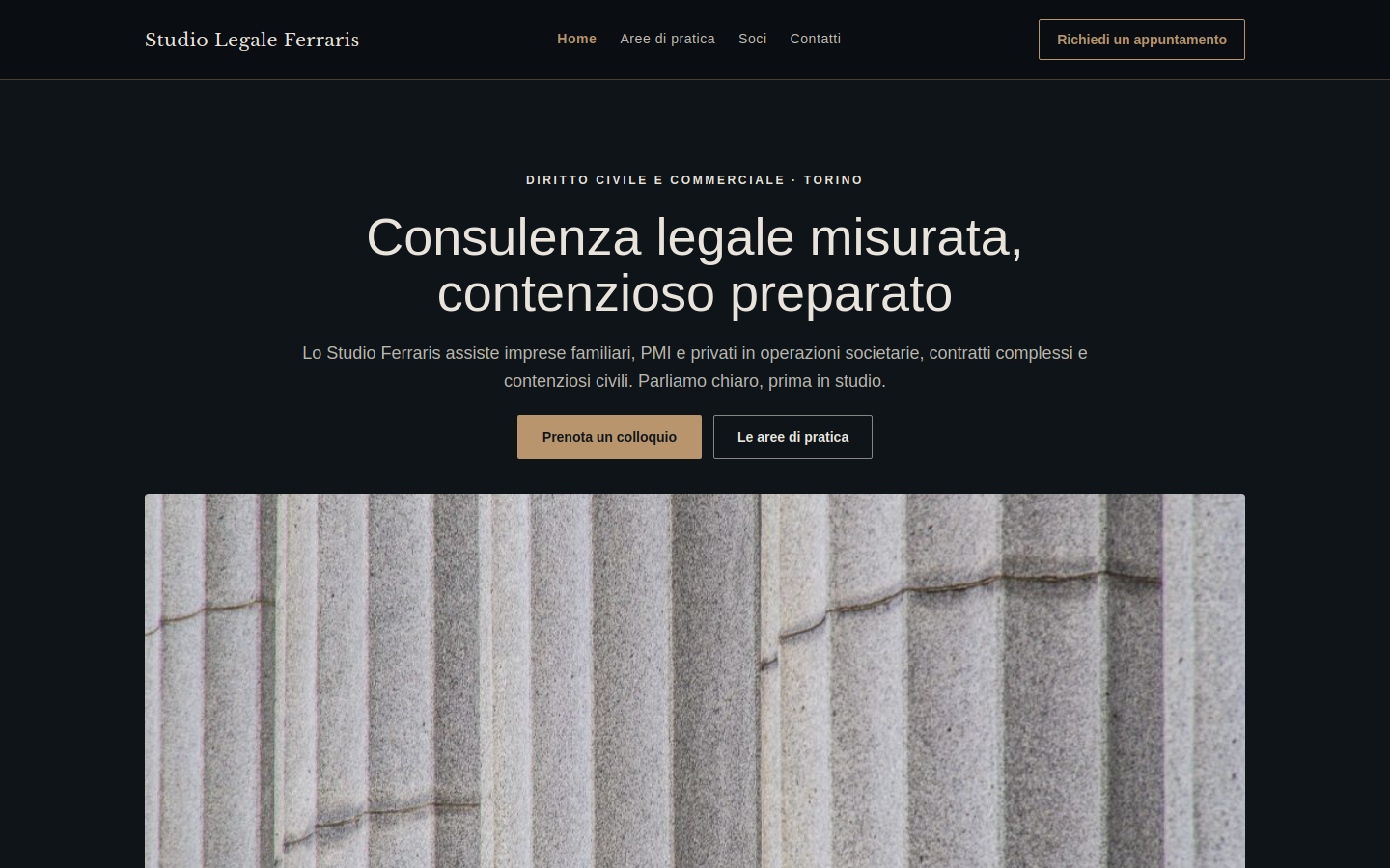 Anteprima template Studio Legale Ferraris