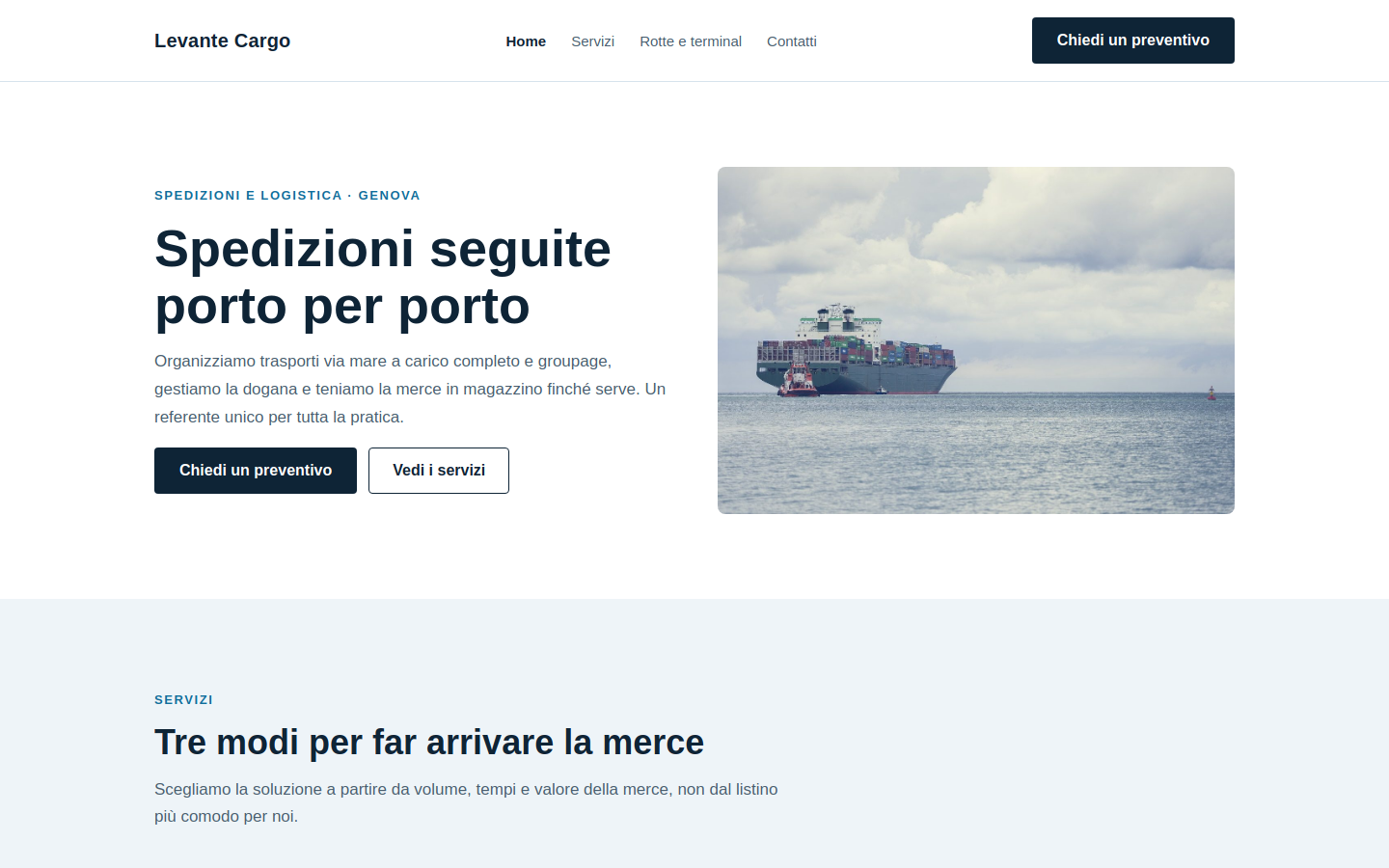 Anteprima del template Trasporto Navale