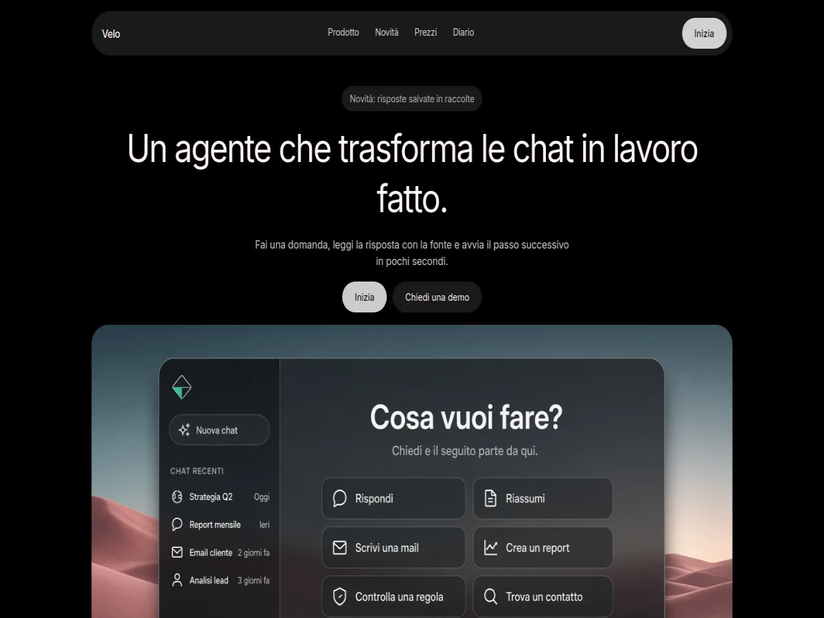 Anteprima template Velo